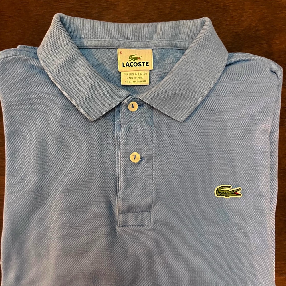 Lacoste Blue Polo Shirt for Men size 5